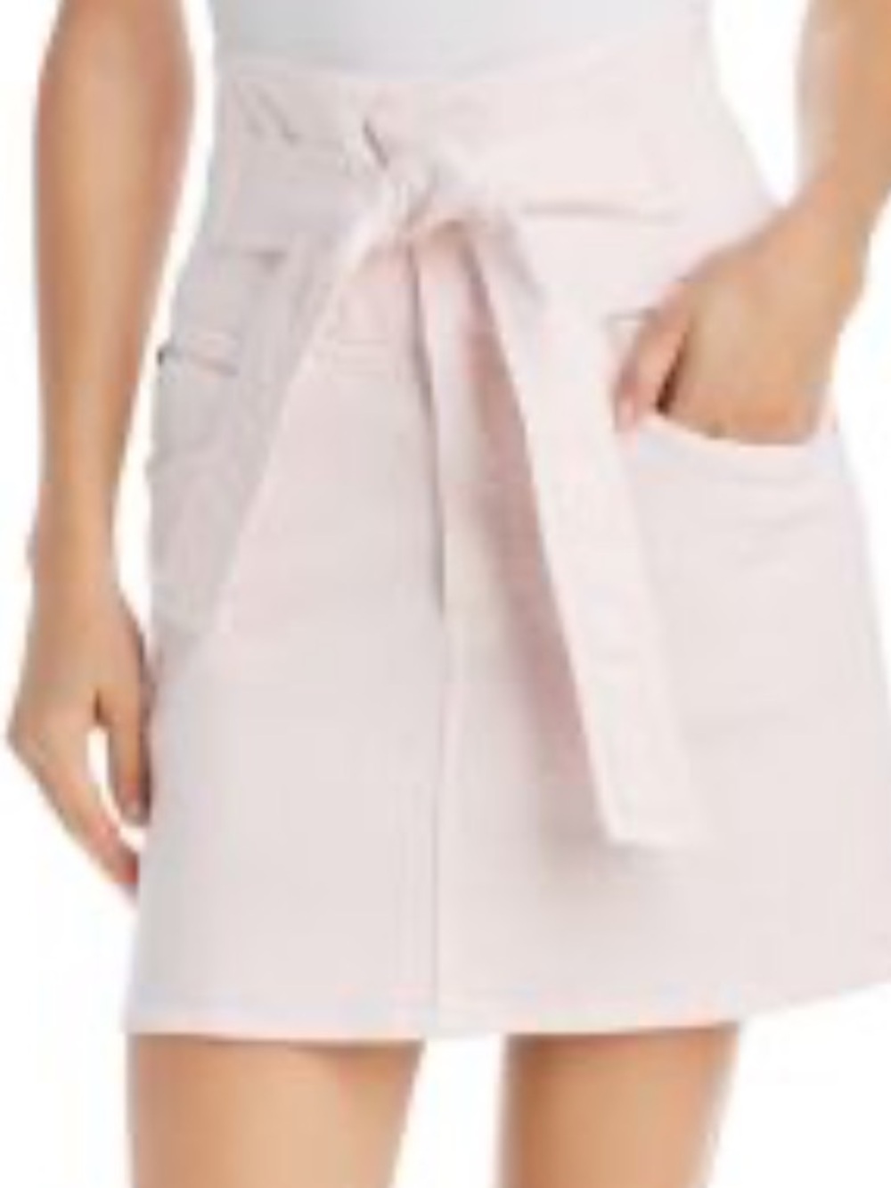 Rebecca minkoff pink denim belted skirt size L - Picture 2 of 7